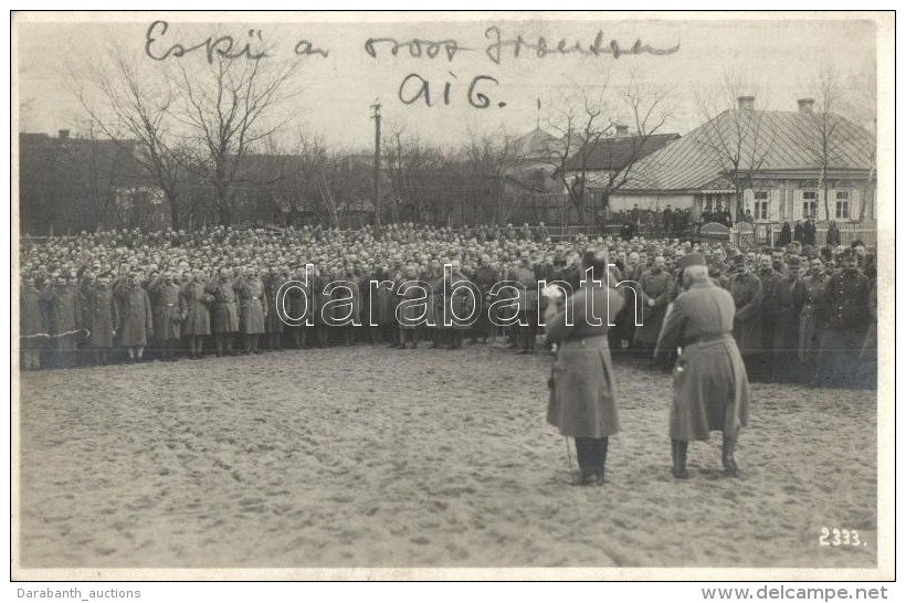 * T2 1916 Osztrák-magyar Katonák Esküje Az Orosz Fronton / WWI K. U. K. Soldiers, Military Oath - Ohne Zuordnung