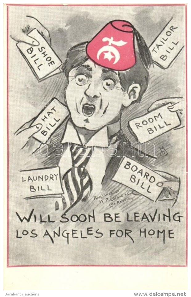 ** T1/T2 Will Soon Be Leaving Los Angeles For Home; Published By W. P. Chase &amp; Co. - Ohne Zuordnung