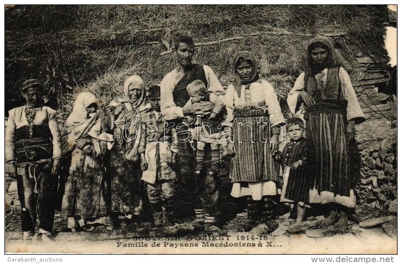 ** T2 Famille De Paysans Macédoniens á X... / Macedonian Family, Folklore - Ohne Zuordnung