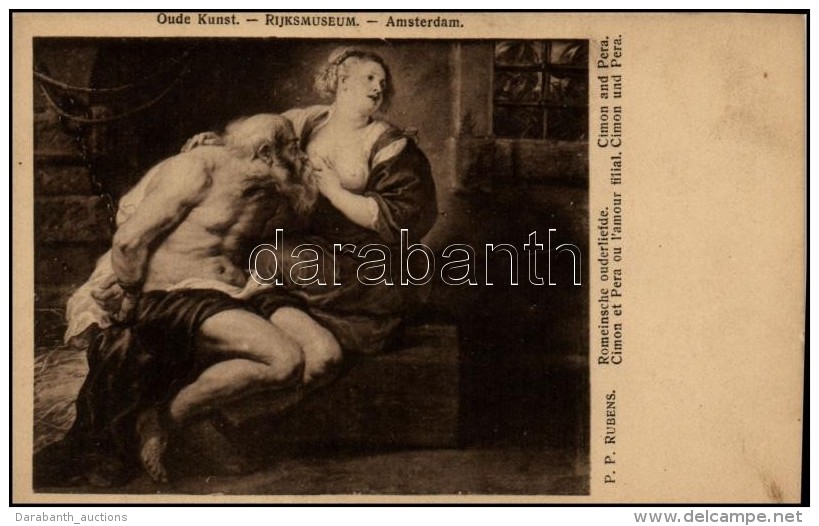 ** T2 Roman Charity, Cimon And Pera / Erotic Art Postcard S: P.P. Rubens - Ohne Zuordnung