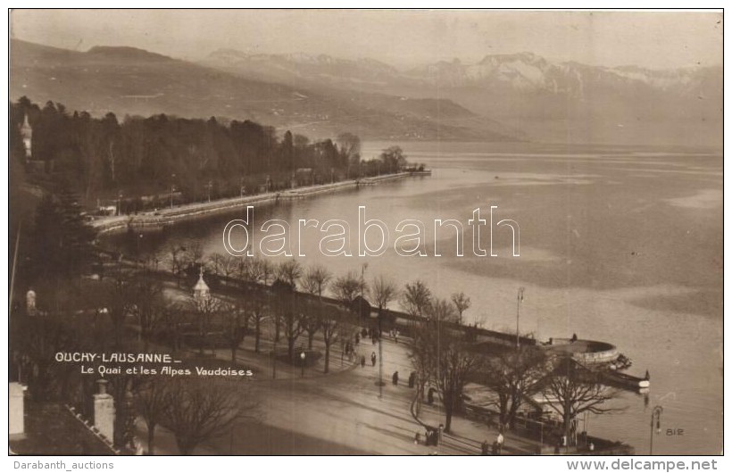T2 Ouchy-Lausanne, Le Quai Et Les Alpes Vaudoises / Dock, Mountains, 'Exposition Nationale Suisse 1914' So. Stpl. - Unclassified