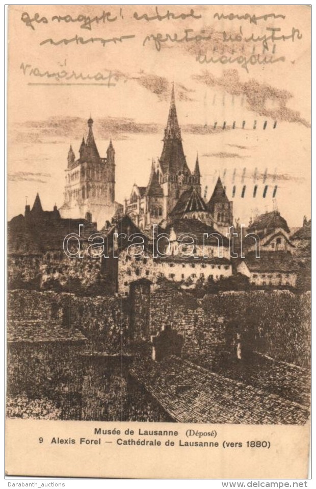 T2/T3 Lausanne, Cathédrale / Cathedral, Etching Style, S: Alexis Forel (EK) - Unclassified
