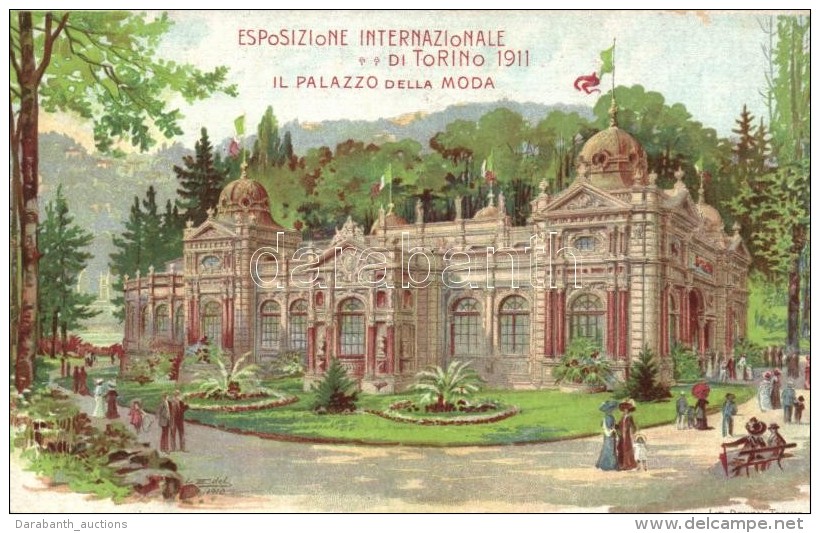** T2/T3 1911 Torino, Esposizione Internationale; Il Palazzo Della Moda / Exposition, Litho S: L. Edel - Zonder Classificatie