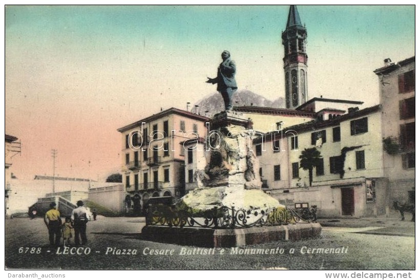 ** T2/T3 Lecco, Piazza Cesare Battisti E Monumento A Cermenati / Square And Monument (fl) - Ohne Zuordnung