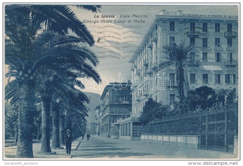 T2/T3 La Spezia, Viale Mazzini, Albergo Reale Croce Di Malta / Street, Hotel (EK) - Ohne Zuordnung