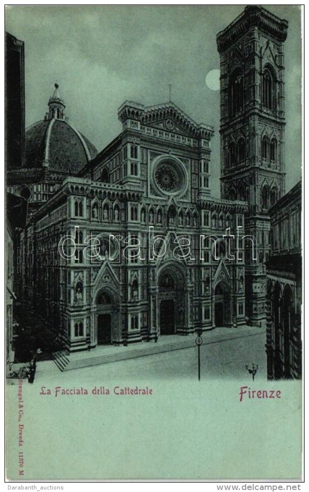 ** T1/T2 Firenze, Florence; La Facciata Della Cattedrale / Cathedral At Night - Ohne Zuordnung