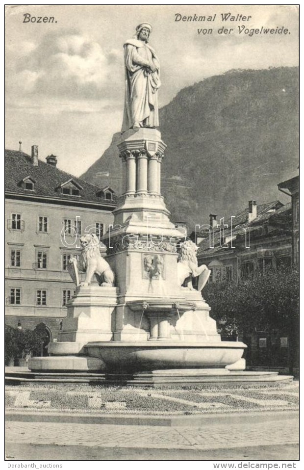 ** T2/T3 Bolzano, Bozen (Tyrol); Denkmal Walter Von Der Vogelweide / Statue (EK) - Ohne Zuordnung