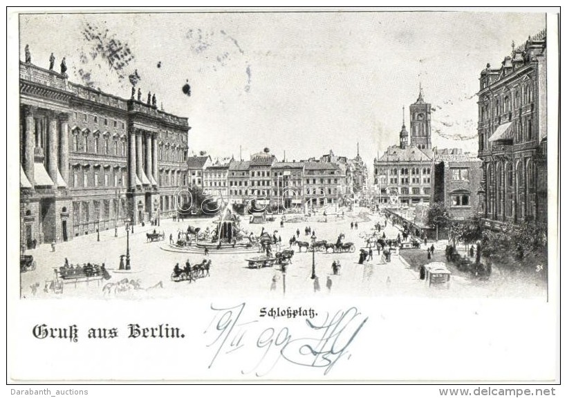 * T4 1899 Berlin, Schlossplatz / Castle Square (cut) - Ohne Zuordnung