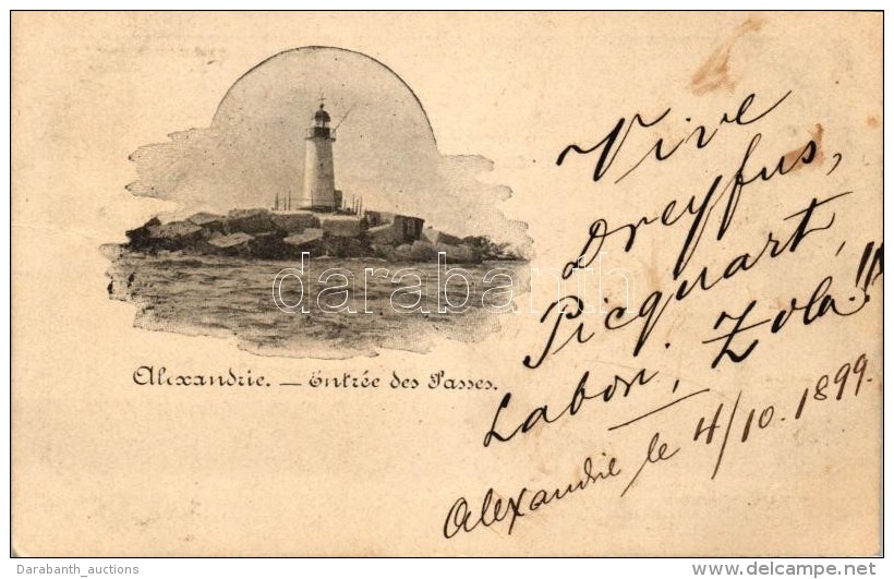 T2 1899 Alexandria, Alexandrie; Entrée Des Passes / Pass, Lighthouse - Ohne Zuordnung