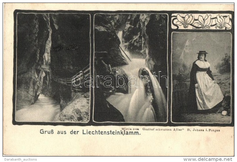 T2 Liechtensteinklamm, Wirtin Zum Gasthof Schwarzen Adler / Innkeeper Lady, Art Nouveau - Ohne Zuordnung