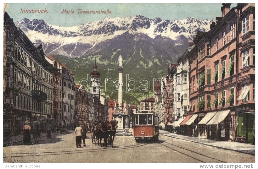 T2/T3 Innsbruck, Maria Theresien Strasse / Street, Tram, Statue (EK) - Ohne Zuordnung