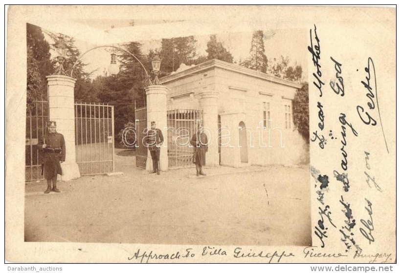 T3 1901 Fiume, Villa Giuseppe, Kapu / Villa, Gate, Photo (EB) - Ohne Zuordnung