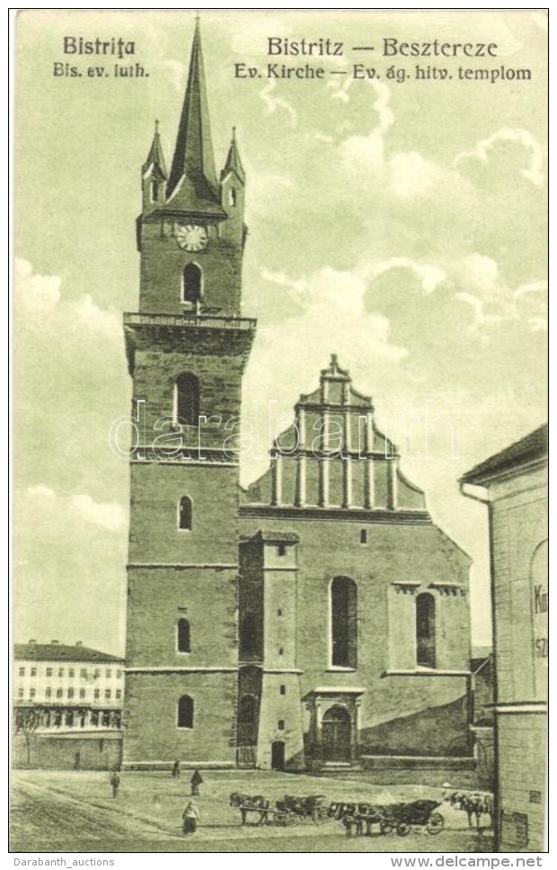 * T2/T3 Beszterce, Bistritz, Bistrita; Evangélikus Templom, Kiadja Gustav Zikeli / Church (EK) - Ohne Zuordnung