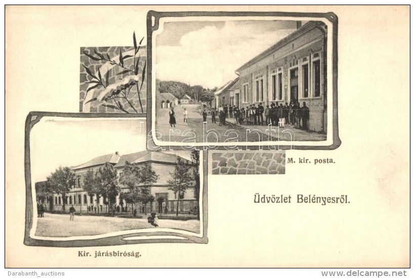 * T3 Belényes, Beius; Posta és Járásbíróság / Post Office And... - Ohne Zuordnung