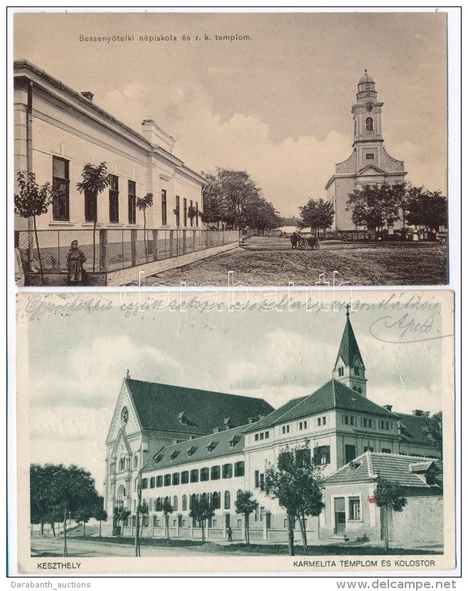 ** * 12 Db RÉGI Magyar  Városképes Lap; Templomok / 12 Pre-1945 Hungarian Town-view Postcards;... - Ohne Zuordnung