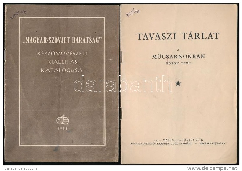 1951-1958 MÅ±vészeti Kiállítások Katalógusai Az 50-es évekbÅ‘l, 5... - Sonstige & Ohne Zuordnung