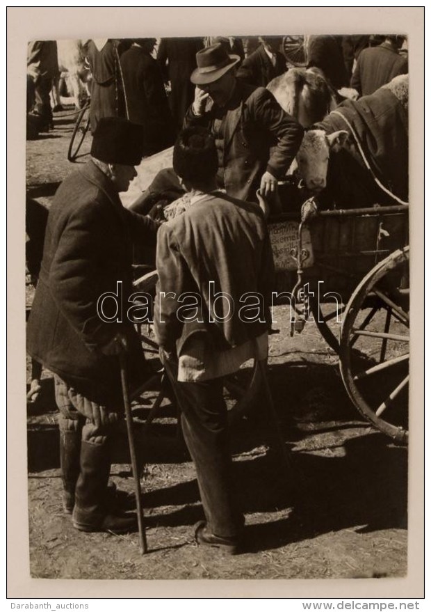 Cca 1961 Medgyesi László: Találkozás A Vásáron, Feliratozott Vintage... - Sonstige & Ohne Zuordnung