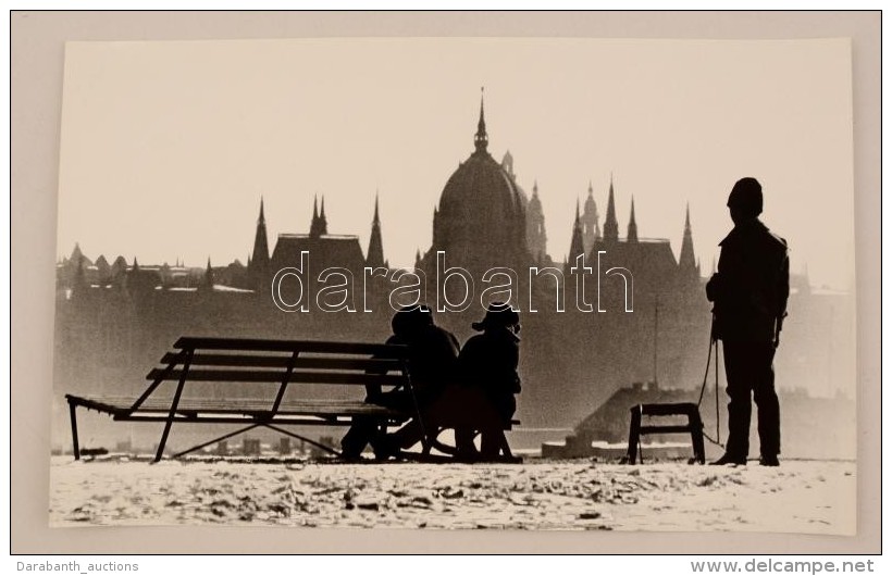 Cca 1960 Gebhardt György (1910-1993): Budapesti Tél, Aláírt Vintage... - Sonstige & Ohne Zuordnung