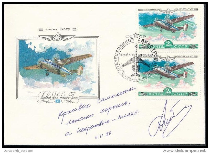 Oleg Konsztantyinovics Antonov (1906-1984) Szovjet RepülÅ‘mérnök Aláírása... - Other & Unclassified
