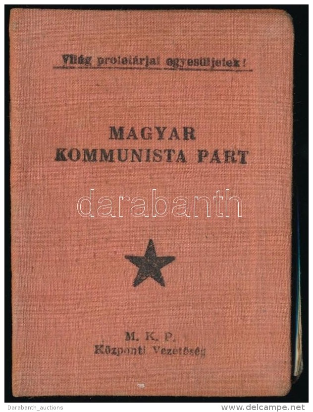 1945 MKP Tagkönyv Tagsági Bélyegekkel, Köztük Felülnyomottak Is - Ohne Zuordnung