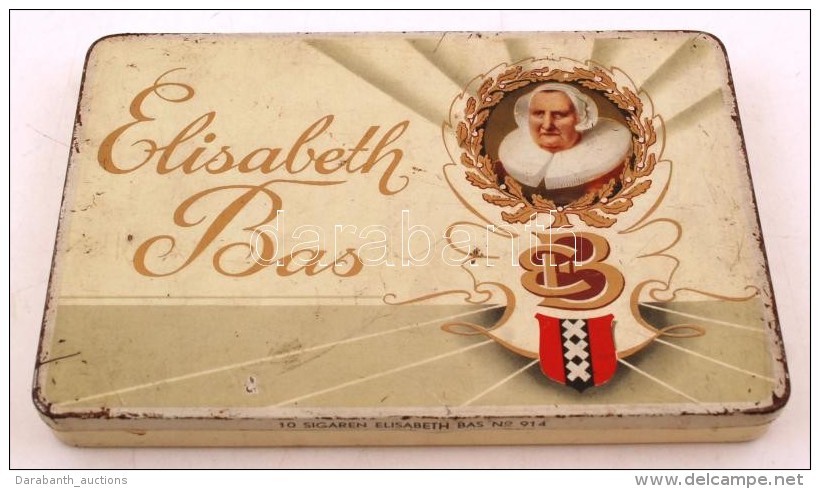 Elisabeth Bas Szivarkás Fémdoboz, 13x19x2cm / Elisabeth Bas Vintage Cigarette Box,13x19x2cm - Sonstige & Ohne Zuordnung
