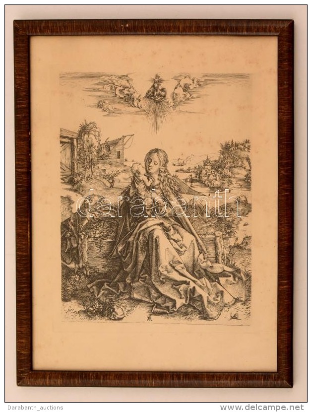 Albrecht Dürer (1471-1528): A Szent Család A SzitakötÅ‘vel, Rézmetszet, Papír,... - Stiche & Gravuren