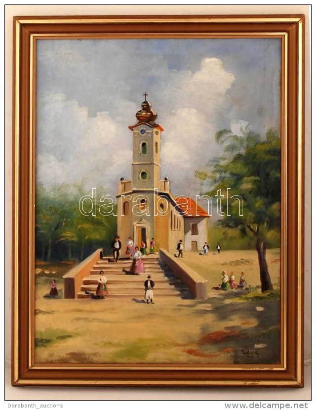 Gubai Jelzéssel: Mise Után. Olaj, Vászon, Keretben,  80&times;60 Cm - Sonstige & Ohne Zuordnung