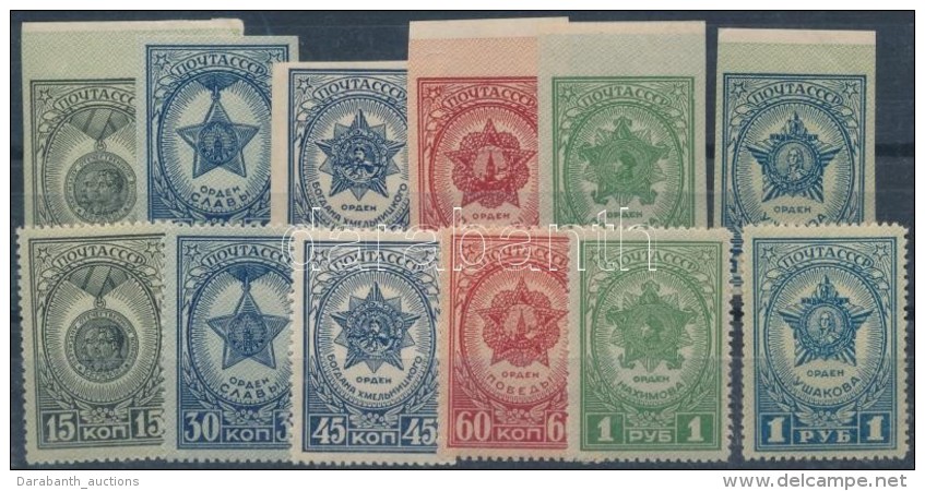 ** 1945 Kitüntetések Fogazott és Vágott Sor Mi 940-945 A + B (Mi EUR 30,-) - Sonstige & Ohne Zuordnung