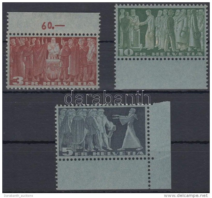 ** 1938 Mi 328 V-330 V ívszéli Sor / Margin Set - Sonstige & Ohne Zuordnung