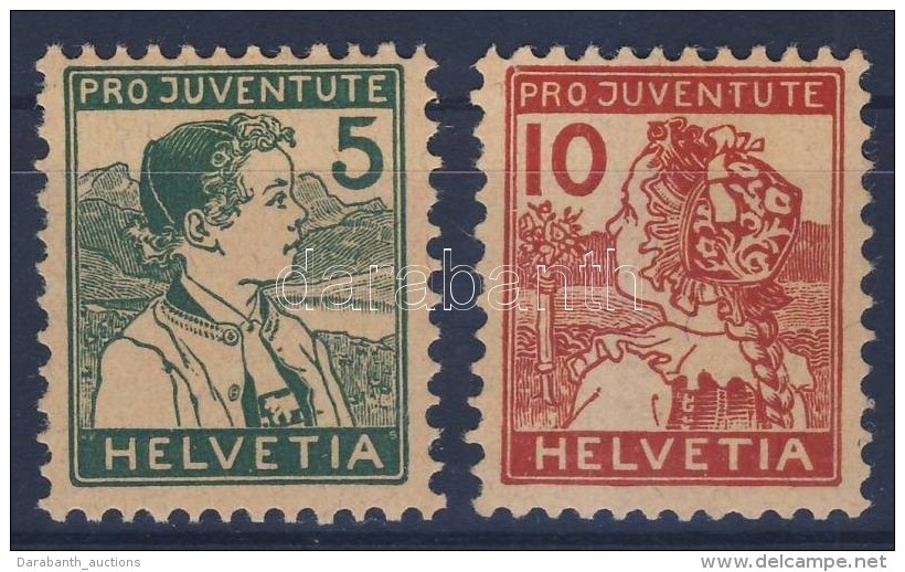 ** 1915 Pro Juventute Mi 128-129 - Other & Unclassified