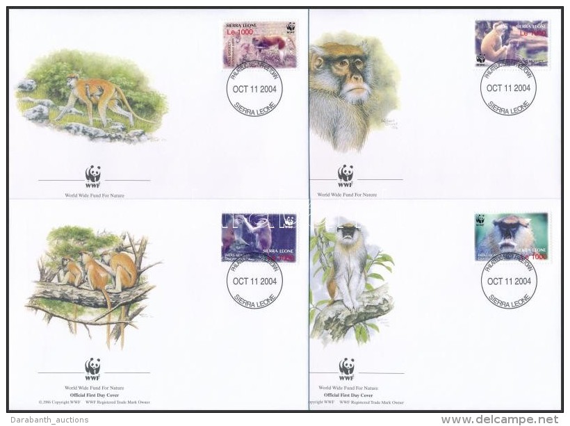 2004 WWF: Majmok Sor 4 Db FDC-n Mi 4694-4697 - Sonstige & Ohne Zuordnung