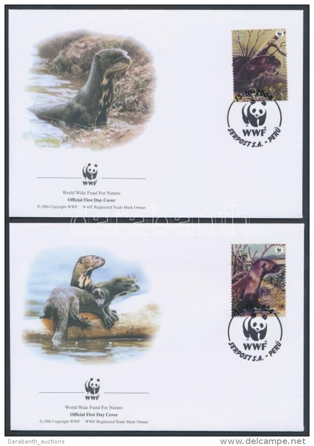 2004 WWF: Óriásvidra Sor 4 Db FDC-n Mi 1951-1954 - Andere & Zonder Classificatie