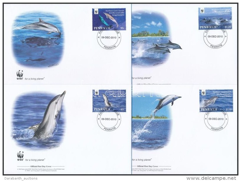 2010 WWF: Delfin Sor 4 Db FDC-n Mi 615-618 - Sonstige & Ohne Zuordnung