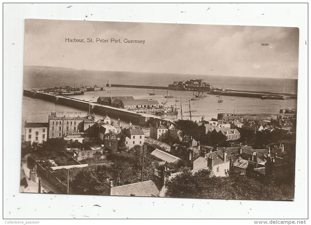 G-I-E , Cp , ROYAUME UNI , HARBOUR , ST. PETER PORT. GUERNSEY , Vierge , Valentine's X.L. Series - Guernsey