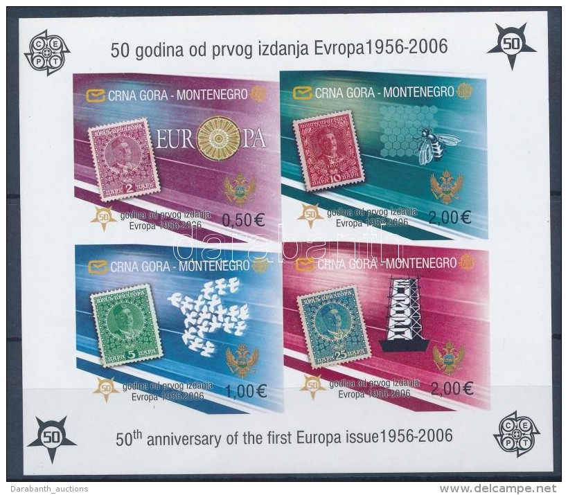 ** 2006 50 éves Az Europa CEPT Bélyeg Blokk Mi 2 B - Sonstige & Ohne Zuordnung