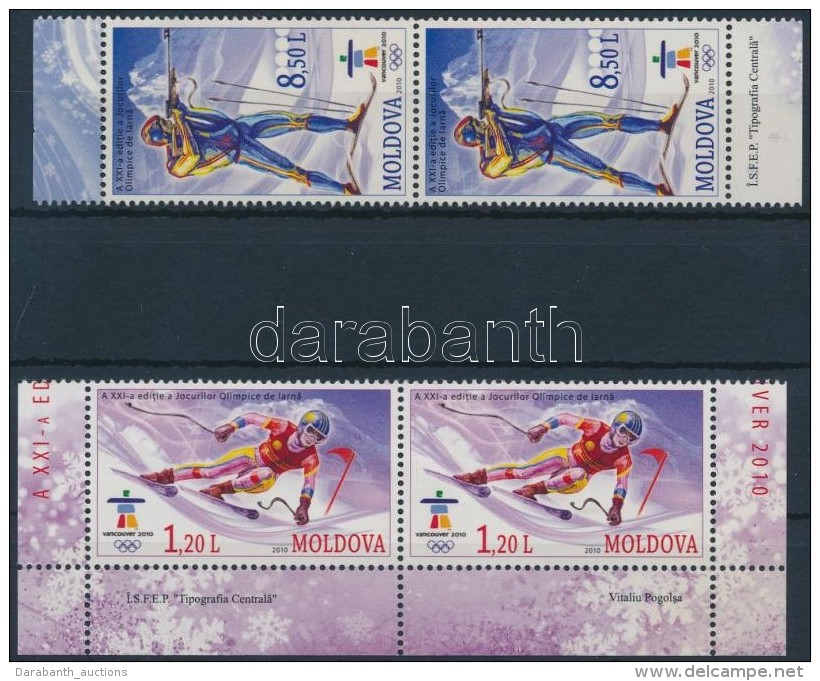 ** 2010 Téli Olimpia Sor ívszéli/sarki Párokban Mi 689-690 - Sonstige & Ohne Zuordnung