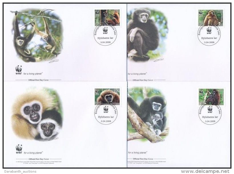 2008 WWF: Majmok Sor 4 Db FDC-n Mi 2062-2065 - Andere & Zonder Classificatie