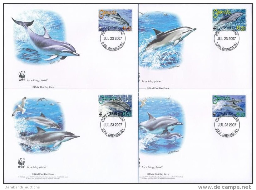 2007 WWF: Delfin Sor 4 Db FDC-n Mi 5925-5928 - Sonstige & Ohne Zuordnung