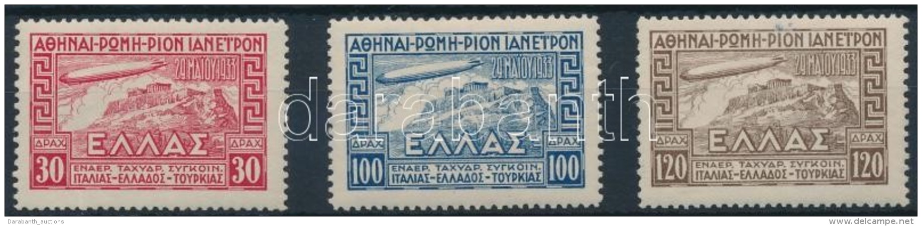 ** 1933 Zeppelin Mi 352-354 - Andere & Zonder Classificatie