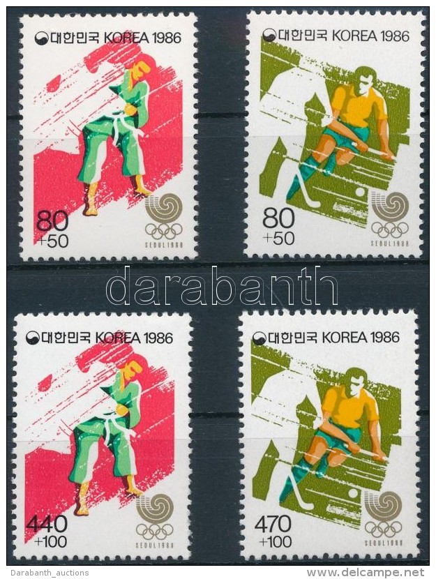 ** 1986 Nyári Olimpia, Szöul Sor + Blokkokból Kitépett Sor Mi 1483-1484 + 1485-1486 - Sonstige & Ohne Zuordnung