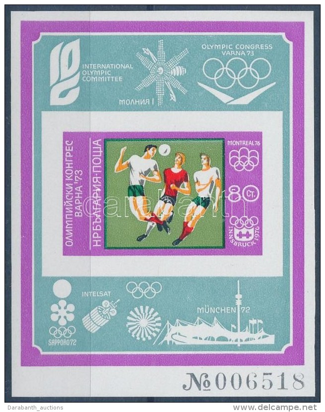 ** 1973 Nyári Olimpia, München Vágott Blokk Mi 43 - Sonstige & Ohne Zuordnung