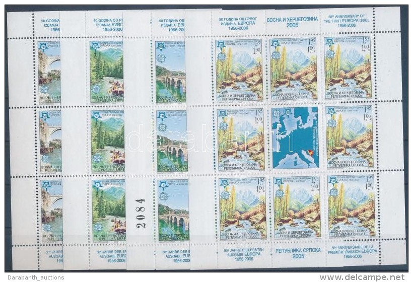 ** 2005 50 éves Az Europa CEPT Kisív Sor Mi 339-342 A - Sonstige & Ohne Zuordnung