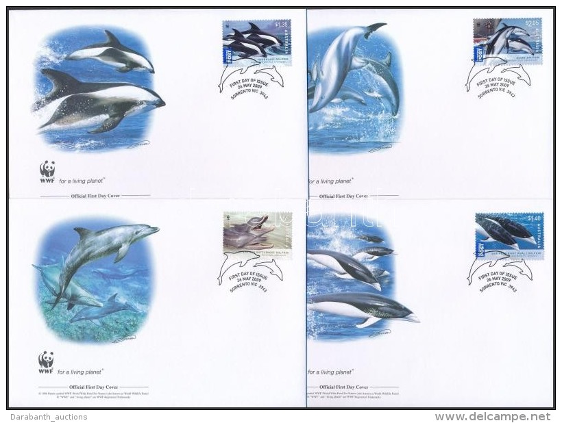 2009 WWF: Delfin Sor 4 Db FDC-n Mi 3205-3208 - Sonstige & Ohne Zuordnung