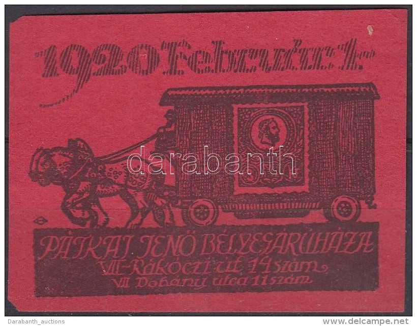 (*) 1920/2d Pátkai Bélyegáruház (20.000) (sarokhiba) - Sonstige & Ohne Zuordnung