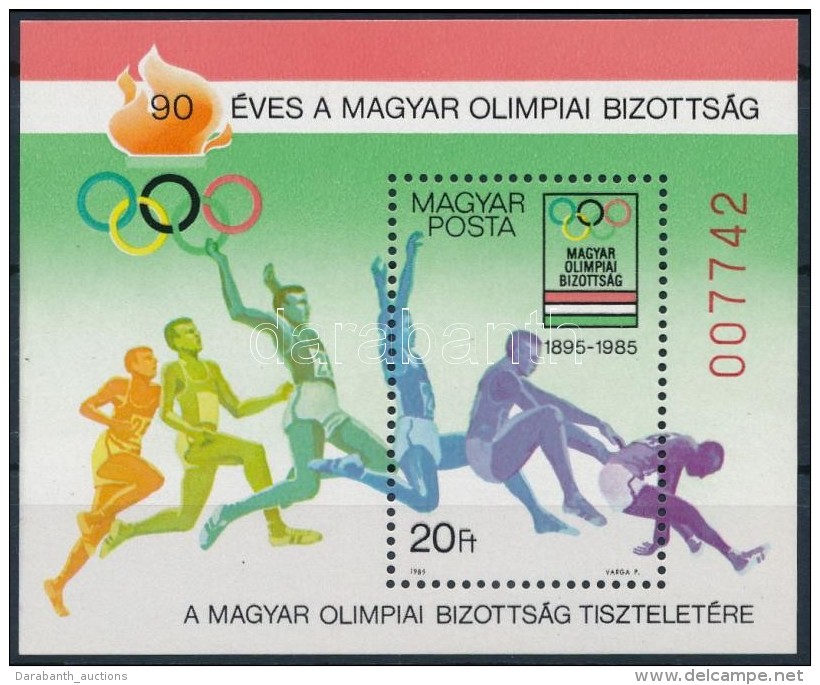 ** 1985 Magyar Olimpiai Bizottság Ajándék Blokk (26.000) - Other & Unclassified