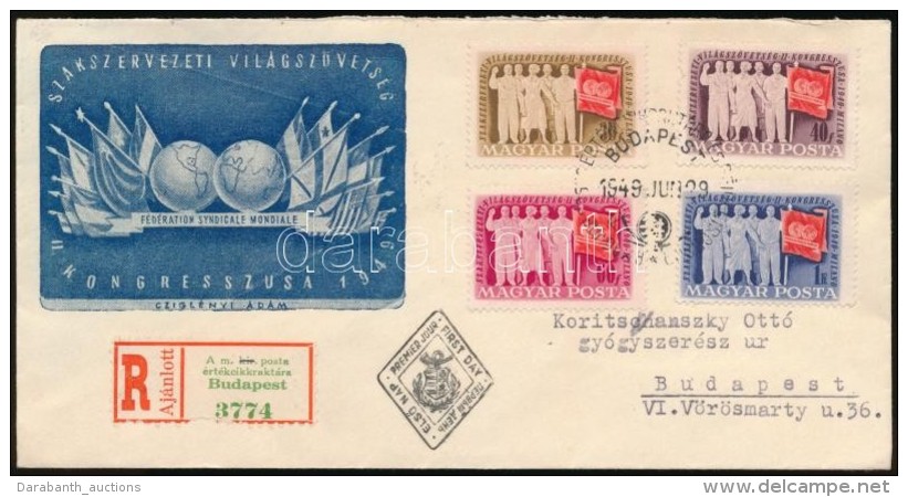 1949 Szakszervezet (III.) Sor Ajánlott FDC (6.000) - Sonstige & Ohne Zuordnung