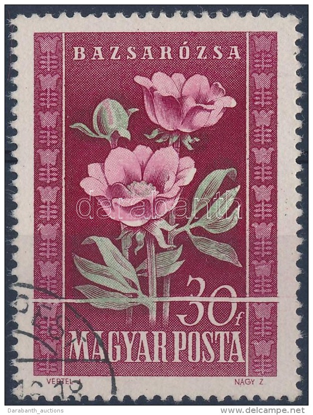 O 1950 Virág 30f Papírráncos Bélyeg - Sonstige & Ohne Zuordnung