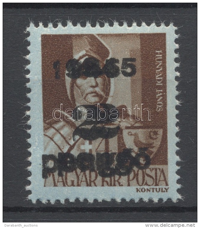 ** 1945 KisegítÅ‘ 2P/4f KettÅ‘s Felülnyomással / Mi 803, Double Overprint - Sonstige & Ohne Zuordnung
