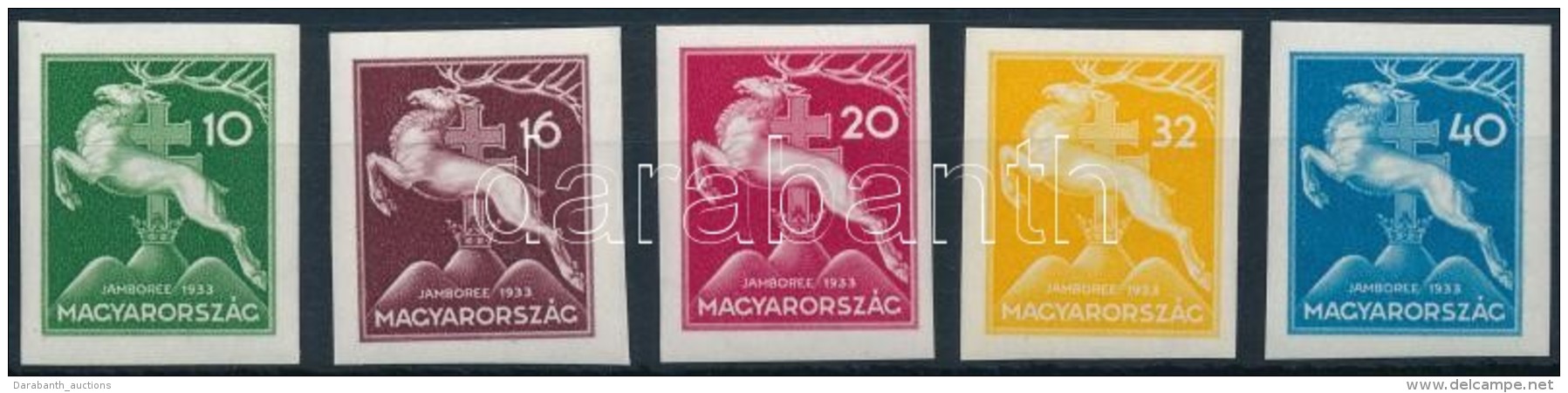** 1933 Cserkész Vágott Sor  (40.000) + A Kiadás Postai Tájékoztatója /... - Sonstige & Ohne Zuordnung