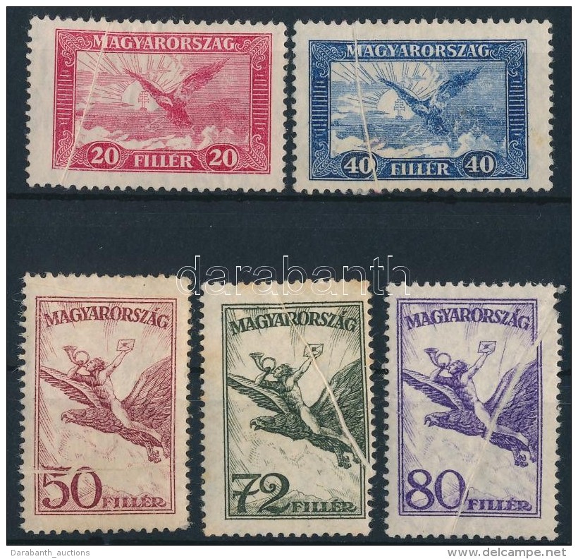 * 1927 RepülÅ‘ 5 Klf érték Papírránccal - Sonstige & Ohne Zuordnung